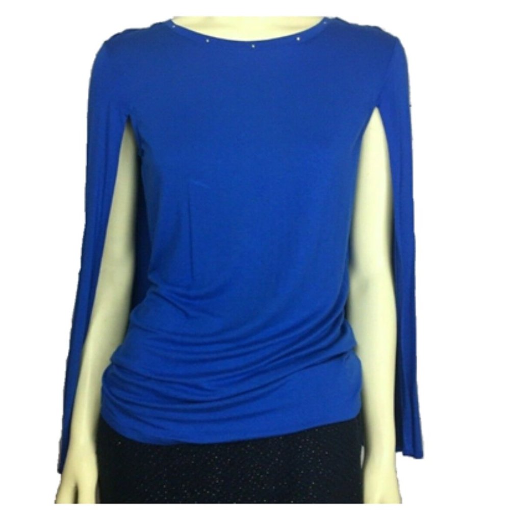 REBA Women's Top Sleeveless Caped Danielle Royal Blue Color Size: S, M, L, XL